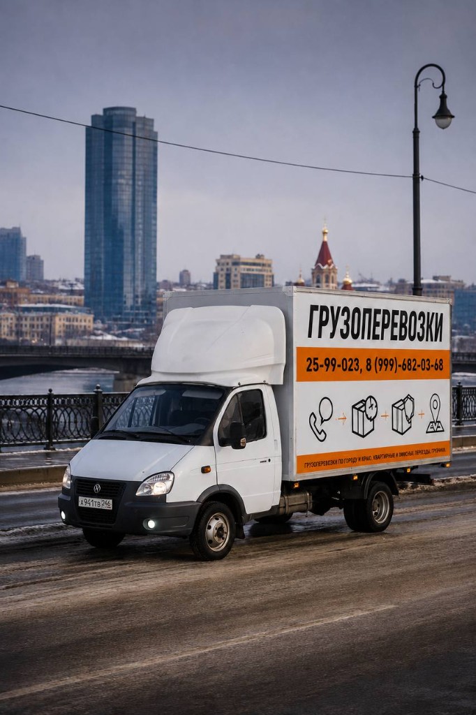 Газель в городе — грузоперевозки Красноярск